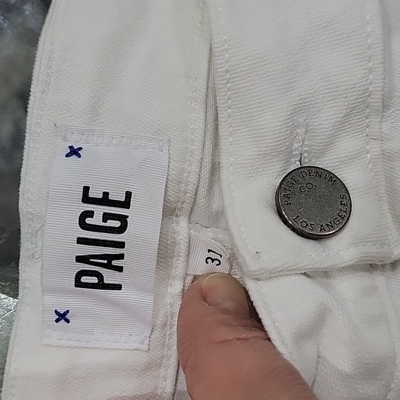 Womens Paige  Jimmy Jimmy Short White Jean Shorts sz 31 - Picture 4 of 7